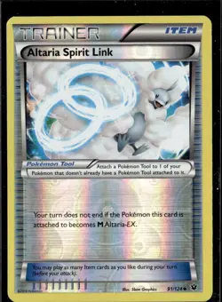 Pokemon Altaria Spirit Link 91/124 Fates Collide Reverse Holo Uncommon 2 Card LP - Image 1