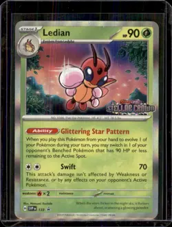 Ledian SVP133 Stellar Crown Pre Release Stamped Promo Card - Pokemon TCG - Image 1