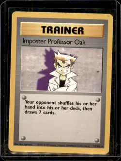 Imposter Professor Oak 73/102 Rare 1999 WOTC Pokemon Card Base Set *Heavy Play* - Image 1