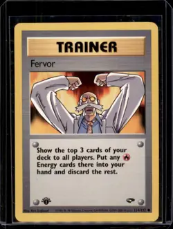 Fervor 124/132 1st Edition Gym Challenge Pokemon Card NM Condition - Image 1