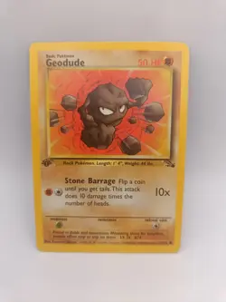 Geodude 47/62 1st Edition Fossil Common - WOTC Pokemon Card - Heavy Played - Image 1