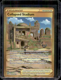 Collapsed Stadium 215/196 Sword & Shield Lost Origin Secret Rare Pokemon Card NM - Image 1