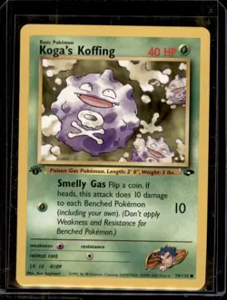 Koga's Koffing 79/132 Gym Challenge 1st Edition Common Pokemon Card Near Mint - Image 1