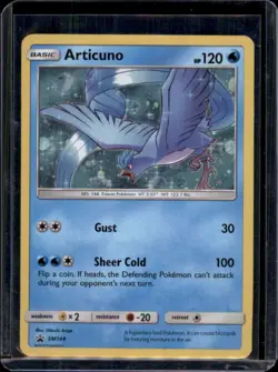 Articuno SM144 Black Star Promo Heavy Played Pokemon Card - Image 1