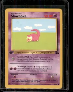 Slowpoke Fossil 55/62 1st Edition 1999 WoTC Pokemon Card - HP - Image 1