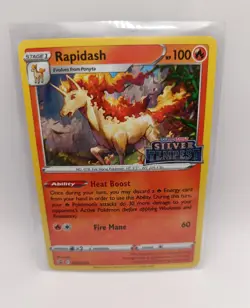 Pokemon Card Rapidash SWSH270 Silver Tempest Stamped Near Mint - Image 1