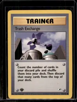 Trash Exchange 126/132 1st Edition Pokemon Card Gym Heroes Common WOTC NM - Image 1