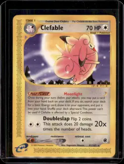 Clefable 41/165 Non Holo Rare E Series WOTC Pokemon Cards Vintage - MP - Image 1