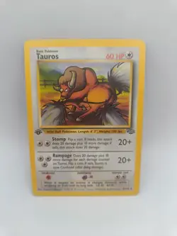 Tauros 47/64 1st Edition - Jungle - Pokemon Card - Heavy Played Wotc - Image 1