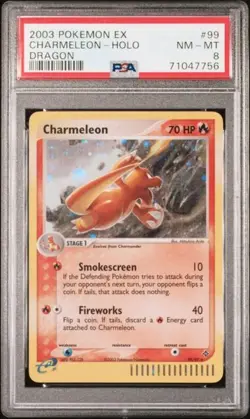 CHARMELEON PSA 8 99/97 EX DRAGON Pokemon Card Holo NM-MT - 2003 - Image 1