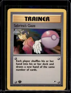 Sabrina's Gaze 125/132 1st Edition Pokemon Card Gym Heroes Common WOTC NM - Image 1