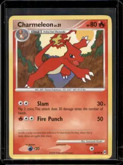 Charmeleon 35/99 Platinum Arceus Pokemon Card - Heavy Played - Image 1
