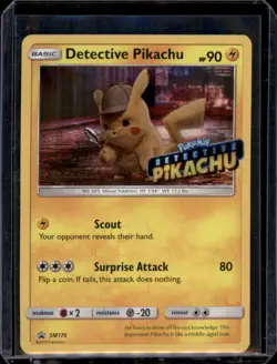 Detective Pikachu STAMPED - SM170 - Black Star Promo - Light Played Pokemon Card - Image 1