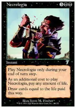 1x Necrologia Heavy Play MTG Magic - Kid Icarus - - Image 1