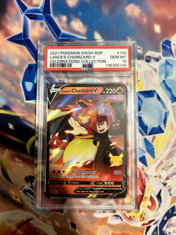 Pokemon TCG - Lance's Charizard SWSH 133 Celebrations Promo PSA 10 - Image 1