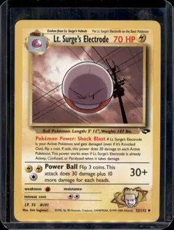 Lt. Surge's Electrode 52/132 WOTC Vintage Pokemon | Gym Challenge Pokemon TCG MP - Image 1