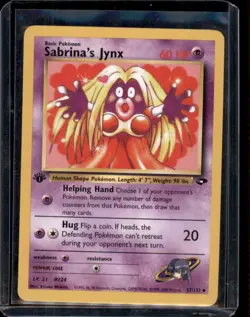 Sabrina's Jynx 57/132 Gym Challenge 1st Edition Near Mint Pokemon Card - Image 1