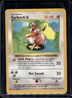 Farfetch’d 27/102 Shadowless Base Set 1999 WOTC Pokemon TCG - HP - Image 1