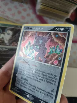 Sableye 10/100 Holo Pokemon Card - Crystal Guardians - Creased - Image 3