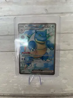 Pokemon TCG Blastoise EX Full Art 184/165 Scarlet & Violet 151 - Image 1