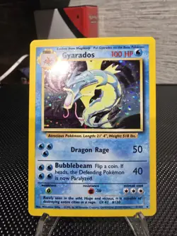 Pokemon Gyarados Base Set Holo Rare 6/102 100 HP 1999 Wizards English - Image 1
