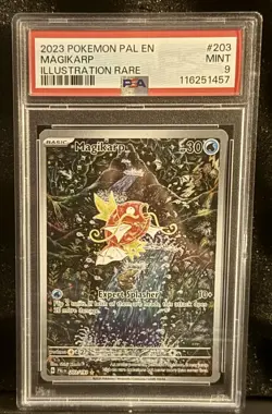 Pokemon Magikarp 203/193 Sv02: Paldea Evolved Illustration Rare Holo PSA 9 - Image 1