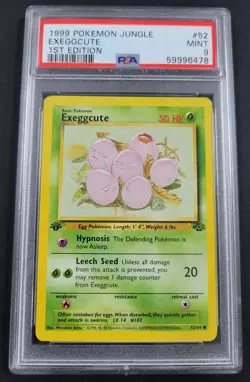 1999 POKEMON JUNGLE 1ST EDITION #52 EXEGGCUTE PSA 9 - Image 1