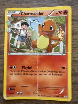Pokemon Charmander RC3/RC32 XY Generations Radiant Collection HP Damaged - Image 1