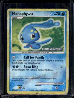 Manaphy 9/130 Diamond and Pearl Burger King Promo - HP - Image 1