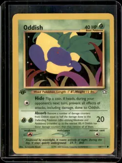 Oddish 68/111 Neo Genesis 1st Edition Pokemon TCG 2000 MP - Image 1