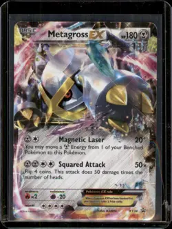 Metagross GX XY34 Holo Black Star Promo Pokemon - VERY CREASED - Image 1