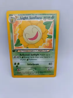 Pokemon TCG Light Sunflora 1st Edition Neo Destiny Common 72/105 - Light Played - Image 1