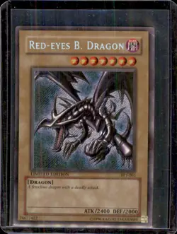 Yugioh Red-Eyes B. Dragon BPT-005 Secret Rare Limited Edition - HEAVY PLAYED - Image 3