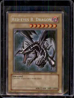 Yugioh Red-Eyes B. Dragon BPT-005 Secret Rare Limited Edition - HEAVY PLAYED - Image 5