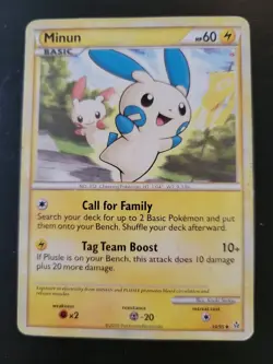 Pokemon Card 2010 Unleashed - Minun 34/95 - Image 1