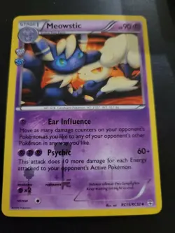 Pokemon TCG Card 2016 XY Generations Radiant Meowstic RC15/RC32 Reverse Holo - Image 1
