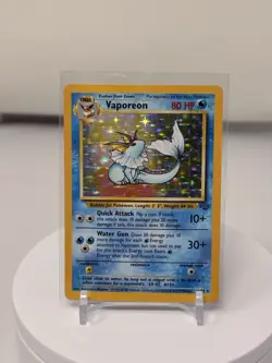Vaporeon Holo Rare 12/64 Jungle Set Vintage 1999 Pokemon TCG Card - Image 1