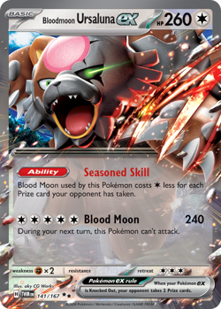 Bloodmoon Ursaluna ex 141/167 Double Rare | Twilight Masquerade | Pokemon Card - Image 1