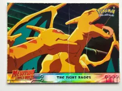 Topps Pokemon the First Movie Rainbow Foil 35 The Fight Rages - Image 1