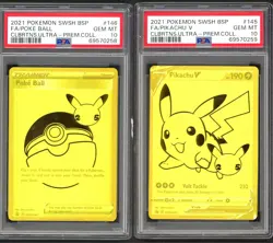 Pokemon Cards - PSA 10 Poke Ball SWSH146 & PSA 10 Pikachu V SWSH145 Celebrations - Image 1
