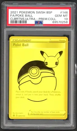 Pokemon Cards - PSA 10 Poke Ball SWSH146 & PSA 10 Pikachu V SWSH145 Celebrations - Image 2