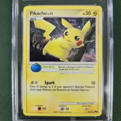 DOUBLE WHOLE SWIRL 🌀💫 HOLO BLEED Pikachu 9/17 Pop Series 6 CGC Pokemon Card - Image 4