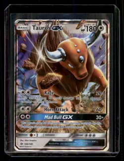 Tauros GX 100/149 Sm Base Set Holo- Near Mint Pokemon Card - Image 1