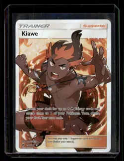 Kiawe Full Art Trainer Card 144/147 Burning Shadows- CREASED/ Heavy Played - Image 1