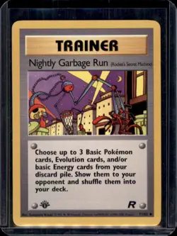 Nightly Garbage Run 77/82 1st Edition Team Rocket Uncommon Pokemon Card - HP - Image 1