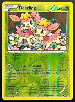 Deerling XY Fates Collide Common REVERSE HOLO Pokemon Card 8/124 - Image 1