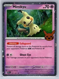 Mimikyu 037/091 Holo Holo Rare Trick or Trade BOOster 2024 Pokemon Near Mint - Image 1