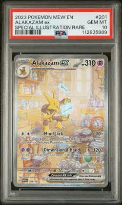 Pokemon Card Alakazam ex 201/165 SIR Scarlet 151 PSA 10 GEM MINT - Image 1