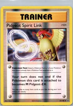 Pokemon TCG Pidgeot Spirit Link 81/108 Evolutions Rev Holo NM - Image 1