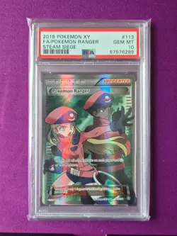 PSA 10 - XY Steam Siege - Pokemon Ranger - 113/114 - Full Art Ultra Rare - Image 1